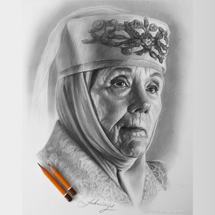 نقاشی پیر زن