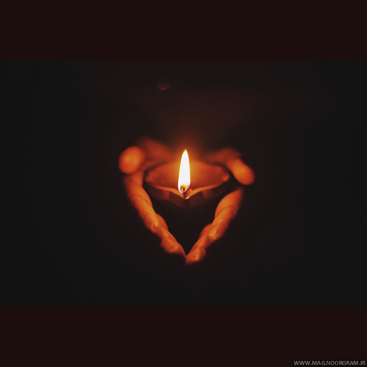عکس شمع با زمینه مشکی