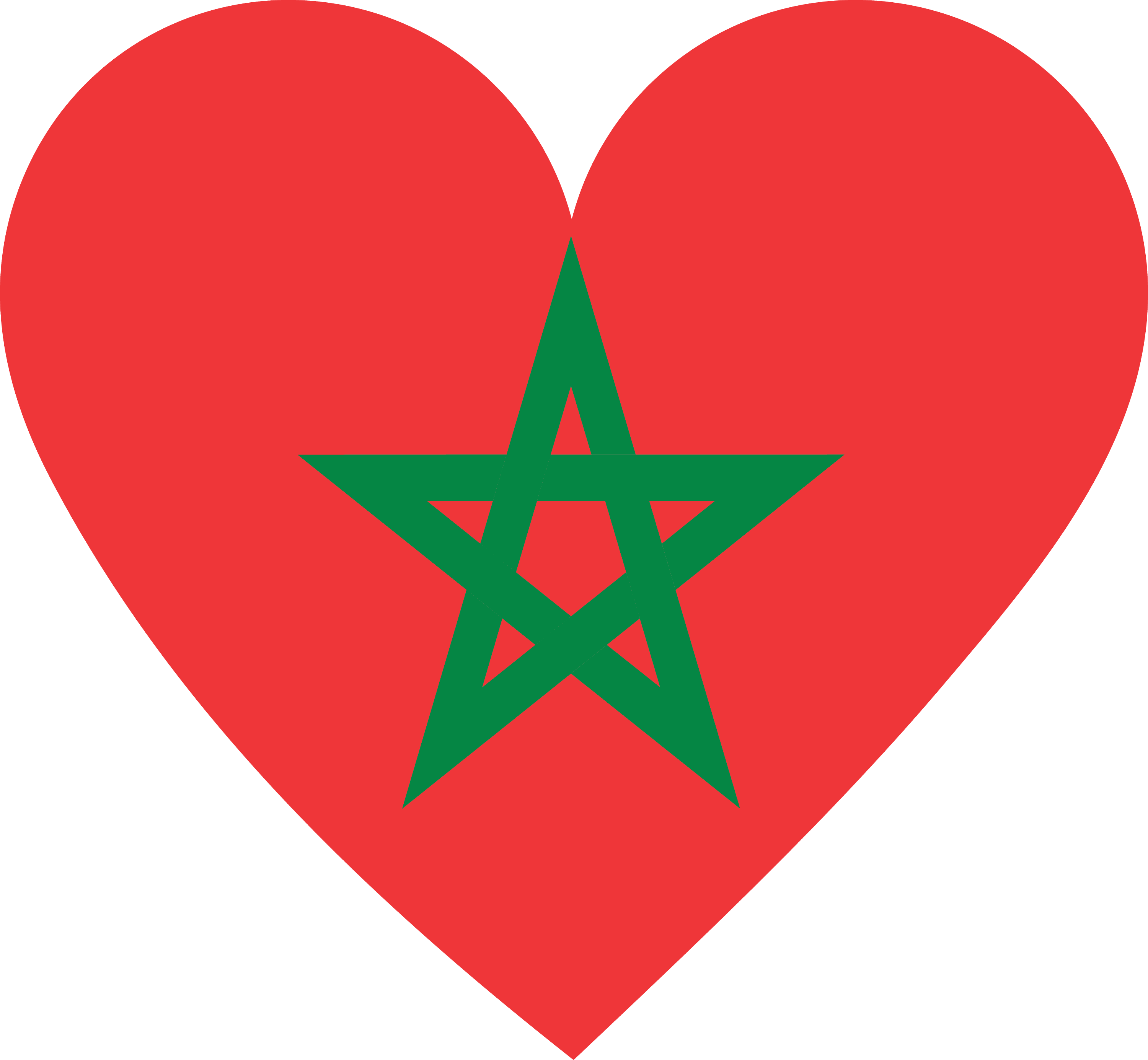 عکس پرچم مراکش قلبی